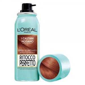 L'Oreal Ritocco Perfetto Spray Ritocco Radici Castano Mogano Capelli 75ml